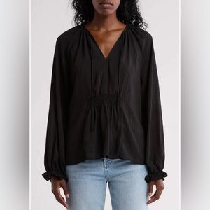 Nordstrom Rack Shadow Stripe Long Sleeve Top